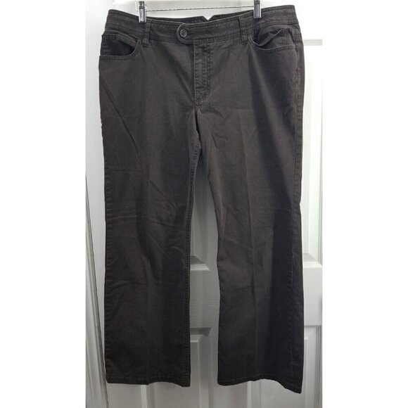 Chico’s Platinum Embellished Pockets Brown Val MS jeans size 3 (16) short - Picture 1 of 8